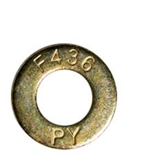 Picture of Brighton Best 356044 3/8"X13/16" F436 Structural Flat Washers Med. Carbon Zinc-Yellow Cr+6